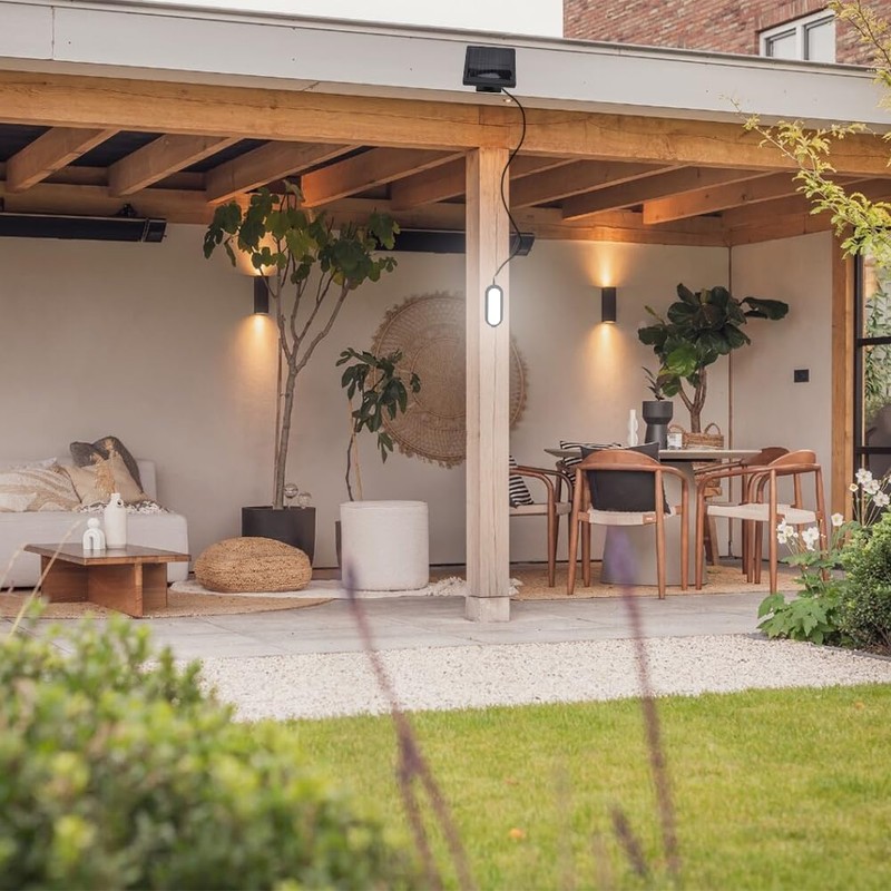 Joyzan Solar Wall Pendant Light, Mounted Outdoor Powered LED Shed