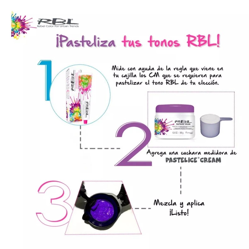 RBL Tinte Para Cabello Rbl Semi Permanente Púrpura 90 G