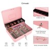 Cash Box with Money Tray and Key Lock, Money Box
