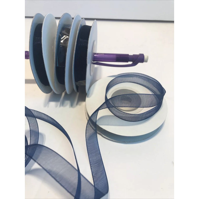 Navy Blue 3/8” Organza Ribbon 44 Yards !