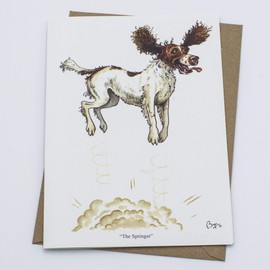 Bryn Parry The Springer Spaniel dog Greeting Card