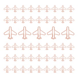 Pack of 50 Paper Clips Airplane Shape Paper Clips Metal Creative Bookmark Paper Clips Paper Clips Stationery Clips for Office School Wedding Decoration