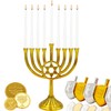 White Deluxe Tapered Hanukkah Menorah Candles for All 8 Nights