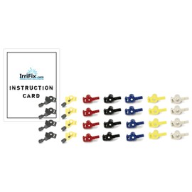 IrriFix Rain Bird Nozzle Set for Maxi Paw 2045A and Maxi Bird 2045-PJ Impact Rotor Sprinkler Heads with Instruction Card Irrigation Solutions - 4 Sets of 7 Nozzle Variations