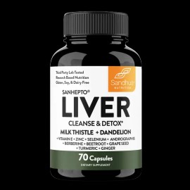 【Sandhus】Liver Supports 11 Ingredient Blend With Milk Thistle And Dandelion Dietary Supplement Healthcare Edible Fitness Protein