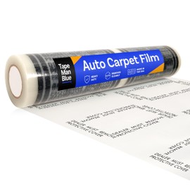 Auto Carpet Film, 24” Roll with 21” Perforation, 4 Mils Thick, Dealer Must Remove Protective Cover, Plastic Floor Mats for Car Carpet Protection, Made in USA (24" x 600' Roll)