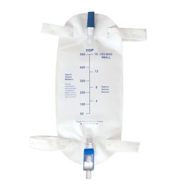 3 Pack Easy-Tap Leg Bag Urinary Drainage Bag, 500 ML Anti-Reflux Valve, Cloth Straps Easy Flip Drain