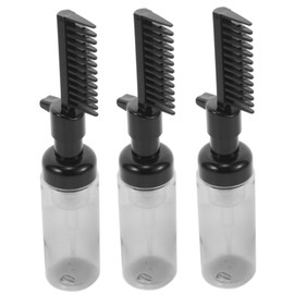 VICASKY 3pcs Foaming Bottle for Facial Cleanser and Eyelash Wash Reusable Pump Applicator Comb for Hair Dye and Shampoo