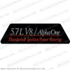 Discontinued Decals Fits Mercruiser 5.7 Litre V8 Alpha One Flame Arrestor Decal - Red