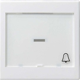 GIRA 067927 Rocker Switch Labelling Field Large Bell Symbol System 55 pure white matt