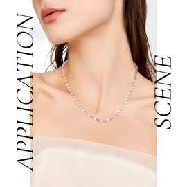 KISSITTY 15Feet Artificial Pearl Beading Chain for Jewelry Making with Clear Beads Unwelded Golden Copper Necklace Chain Cable Link Chain with Lobster Clasps and Jump Rings for Bracelet DIY Craft