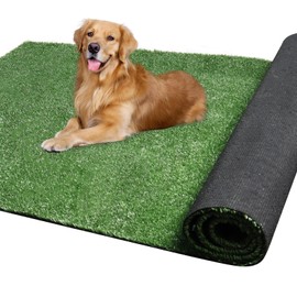 Weidear 0.4 inch Short Artificial Grass Turf 7X13FT, Synthetic Turf Lawn, Indoor Outdoor Green Fake Grass Rug Mat, Garden Balcony Grass Rug with Drainage Holes, Customized Sizes