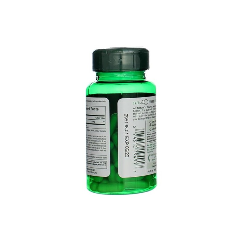 Nature's Bounty Melatonina 10mg Cápsulas 60 ea (Paquete de 2)