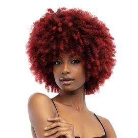 Janet Collection Natural Curly Wig Natural Afro Kane (1B)
