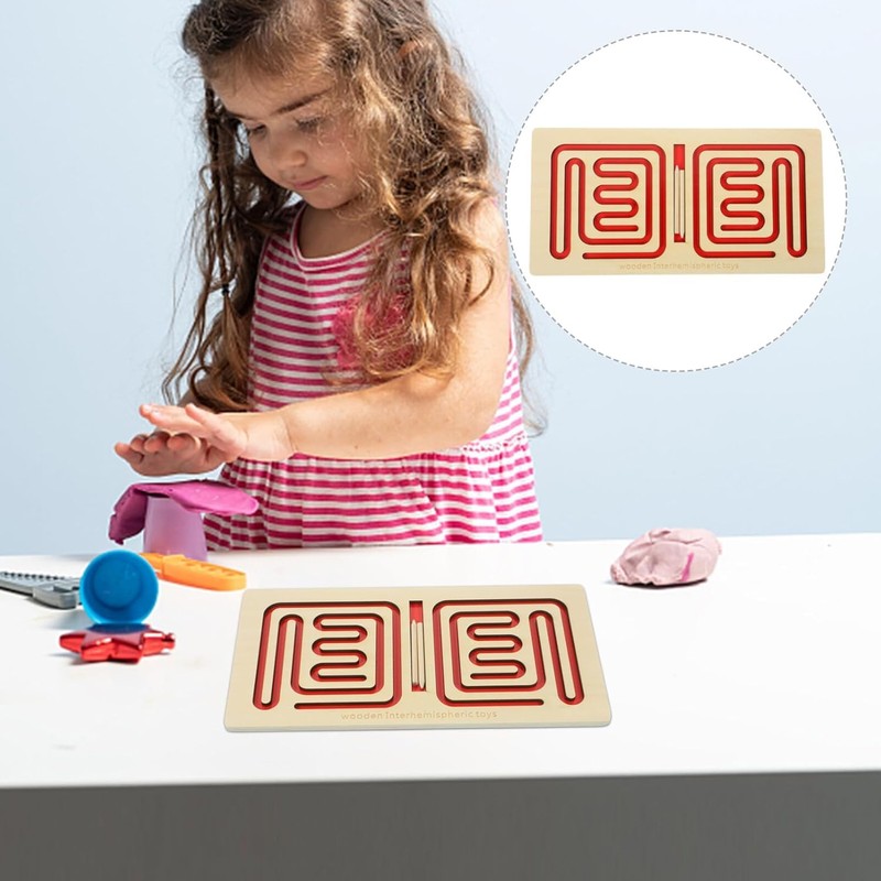 PrfcNL Wooden Interhemispheric Brain Puzzle for Left and Right Coordination