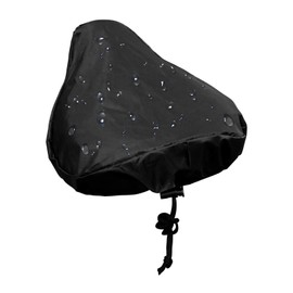 LUTER Waterproof Bike Seat Cover with Drawstring, Protective Water Resistant Bicycle Saddle Rain Dust Cover (Black)