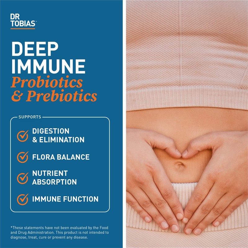 Dr. Tobias Deep Immune Probiotics & Prebiotics, Dual Action Digestion