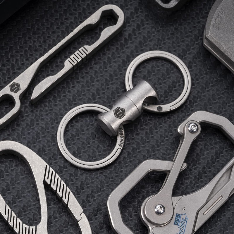 KeyUnity KM00 Keychain, Belt Keychain, Keyring, Belt Sash Clip, Double-Sided,