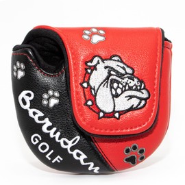 Putter Cover Headcover for Odyssey 2 Ball Magnetic Mallet Fits Scotty Cameron Odyssey Pin Bulldog (Mallet, Red)