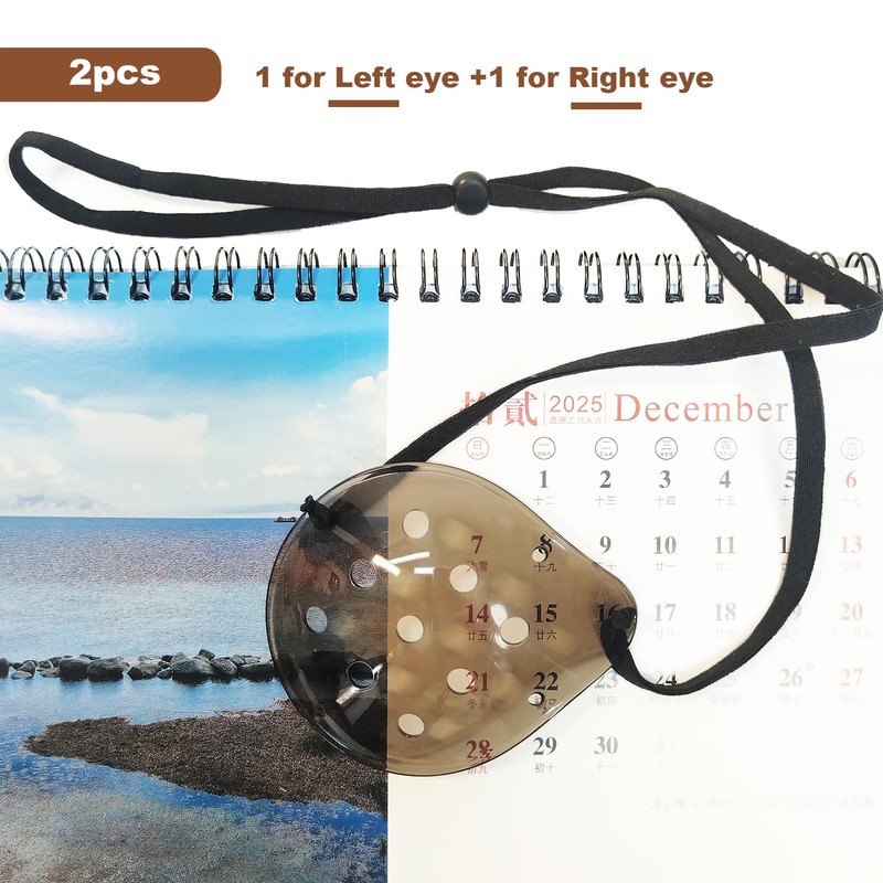 AMZVIO 2pcs Eye Shield After Cataract Surgery Dark Clear Eye