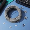 1/8" Wire Rope Kit - 50FT Steel Cable with Loop