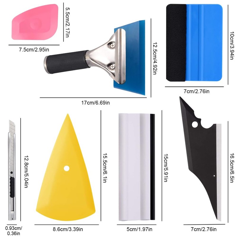 Window Tint Kit, 17 Piece Car Vinyl Wrap Tool Set,