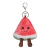 Apricot Lamb Watermelon Fruit Cute Keychain, Soft Stuffed Plush Keychain