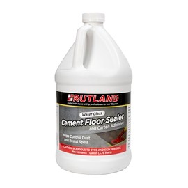 Rutland High Temperature Adhesive, USA-Made 128 Oz Sodium Silicate 40% Solution, 2000F Heat Rated, Water Glass Cement Floor Sealer Against Oils, 1 Gallon