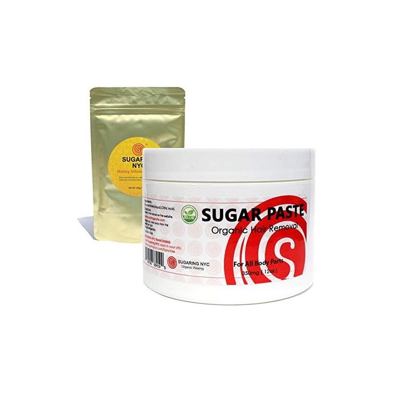 Cera orgánica de azúcar + exfoliante de miel orgánico NYC