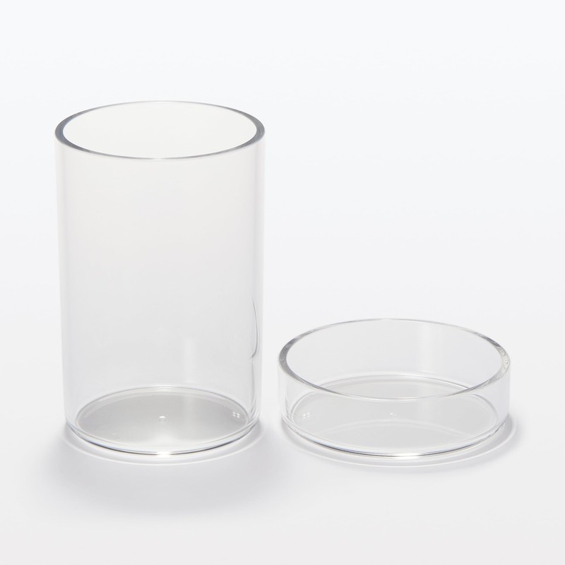 MUJI ODAA1A2S Acrylic Small Container Slim, Approx. Diameter 2.8 x