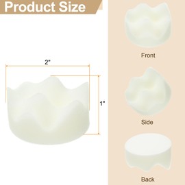 HARFINGTON Buffing Sponge Pads 2" Polishing Wheel Waffle Finishing Grip Pad Car Buffer Polisher with Hook and Loop Back for Car Detailing Polishing Waxing, White