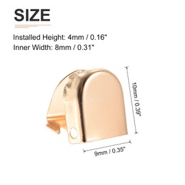 DTGN 10mmx9mm(LxW) Shoelace End Clips - 30Pack - Good for Different Shoes - Stainless Steel Elastic Shoe Laces Clip - Glossy Gold