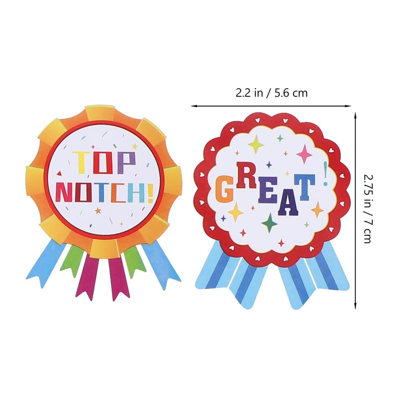 OHPHCALL Award Ribbon Stickers 100 Teacher Stickers Reward Winner Badge
