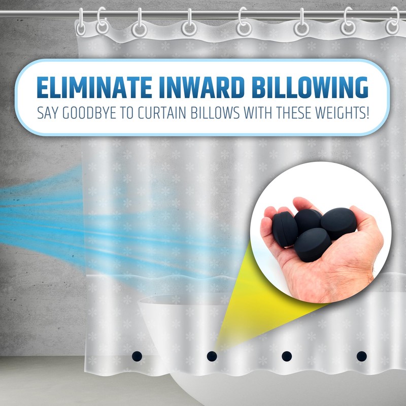 Powerful Anti-Billowing Magnetic Shower Curtain Weights for Splash-Free Bath Experience