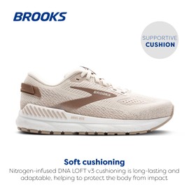 Brooks Women’s Ariel GTS 24 Supportive Running & Walking Shoe - Coconut/Chateau/Portabella - 9 Wide