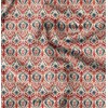 Soimoi Ikat Print - White, Canvas Fabric Material - 56