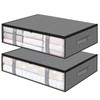 Underbed Storage Bags, 2 Pack Foldable Large Underbed Storage Organiser