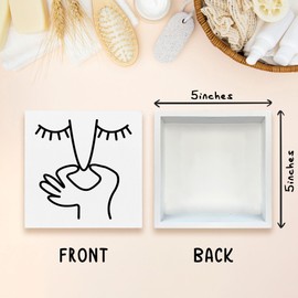 FUQWZ Funny Bathroom Decor, Minimalist Pinch Nose Wooden Box Sign, Funny House Decor For Bathroom Toilet Washing Basin Shelf Table, Farmhouse Rustic Home Decor. (052)