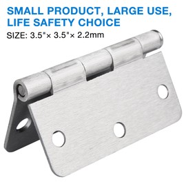 24 Pack Nickel Door Hinges Brushed Nickel Hinges for Doors 3 1/2 Interior Door Hinges Satin Nickel 3.5"x3.5 Inch Hinges Rounded 1/4" Raidus Standard Residential Bedroom Door Hinge Sturdy Door Hardware