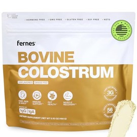 Grass Fed Whole Bovine Colostrum Powder for Women & Men – First Day Milking, Non GMO, Soy Free, Keto, Gluten Free – 56 Servings, 5.93 oz, Unflavored, Made in USA