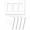 [5 Pack] NEU 3-Gang Screwless Decorator Wall Plates Child Safe
