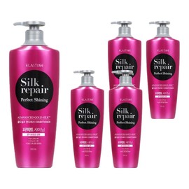 Elastine Silk Repair Perfect Shining Gold Silk Conditioner, 550ml, 5 pieces / 엘라스틴 실크 리페어 퍼펙트 샤이닝 골드 실크 컨디셔너, 550ml, 5개