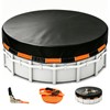 18 FT Round Pool Cover, Heavy Duty PE Waterproof Cover
