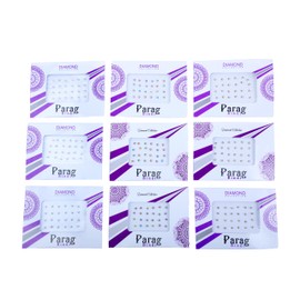 Bindi Pack of 9 Crystal Designer Jewel for Forehead Face Tikka Multicolored Bindiya Stickers Adhesive Stone Indian Traditional Mothers Day Bindi Tattoos for Women Girls Bride Return Gifts