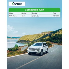 Dacall Activated Carbon Cabin & Engine Air Filter Set fit for Honda CR-V L4-2.4L Gas (2007-2009), Replacement 80292-SDA-A01, 17220-RZA-000