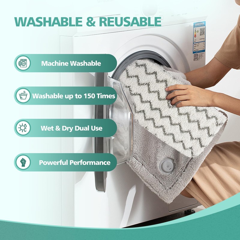 4 PCS Replacement Pads Accessory for Shark Steam Mop S1000,