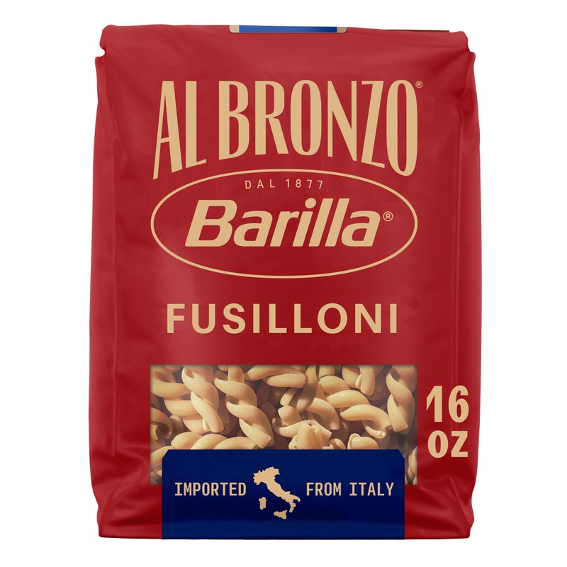 Barilla Al Bronzo Fusilloni Pasta (1 lb), Bronze Cut Pasta