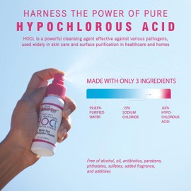 Think Smarter Products HOCL All-Purpose Cleaner with Hypochlorous Acid, All-Natural Surface Cleaner, & Skin Hydrator 8fl oz Clear Spray