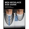 Flat Chain Male Necklace 24inch Stainless Steel Black