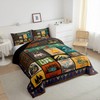 jejeloiu Camper Bedding Set Queen Size Kids Camper Accessories for